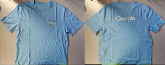 Bild von Google T-Shirt, Motiv Eis, Blau, M